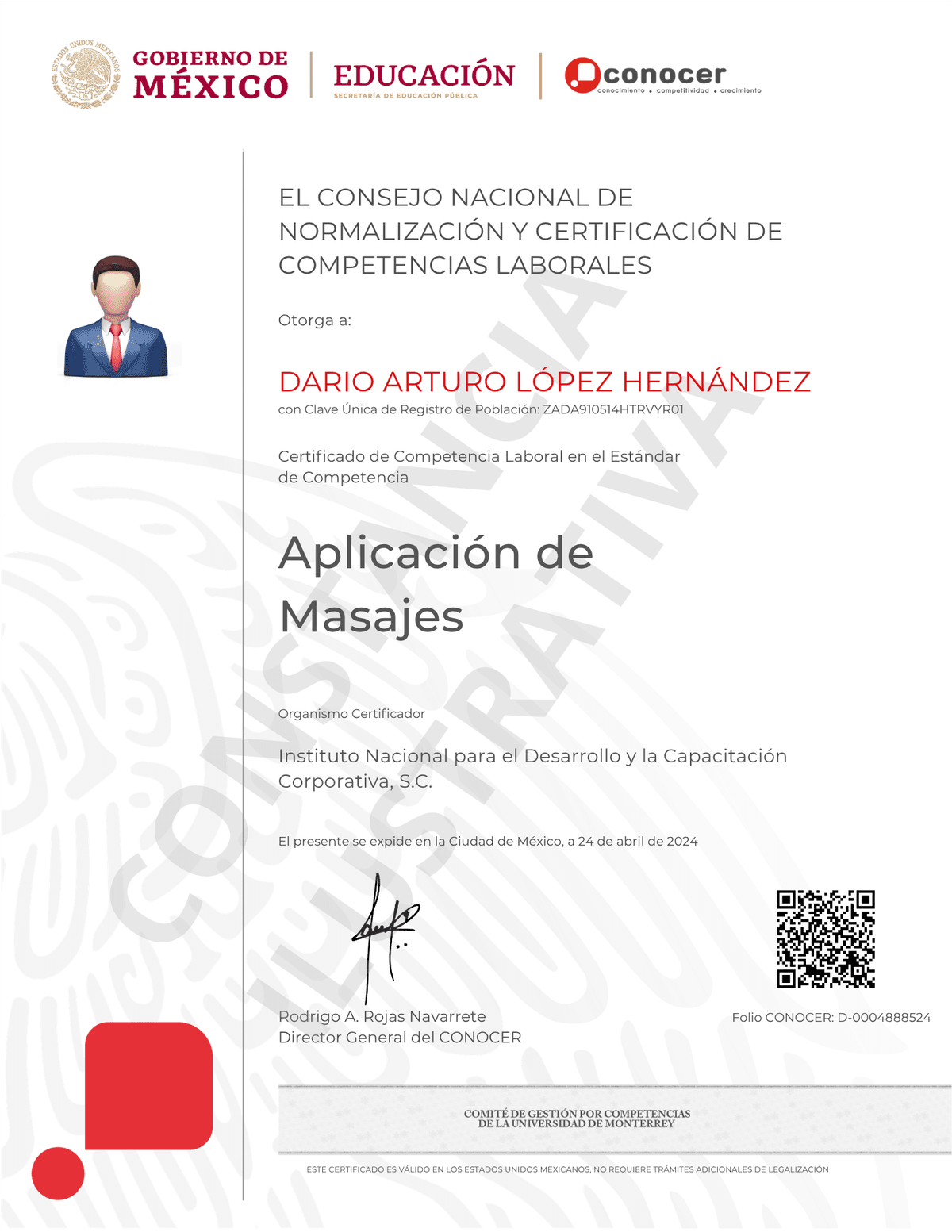 Certificado CONOCER
